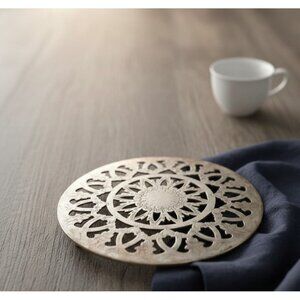 Vintage Raimond Silver-Plate Trivet - Made in Spain - Ornate Filigree Hot Plate